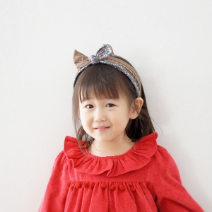 Girl Hairband Bow Floral Wide (GHB8683)